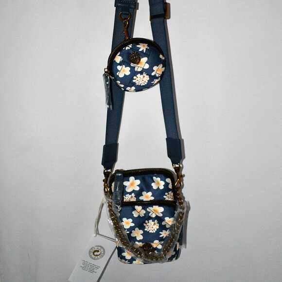 Kurt Geiger London Recycled Multi Pocket Crossbody Bag in Blue #4064186229 NWT - Picture 2 of 7